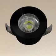 Trade Shop - Faretto 1w Led Incasso A Soffitto Ip20 Nero Mini Spot Segnapassi Luce Calda 00304 -