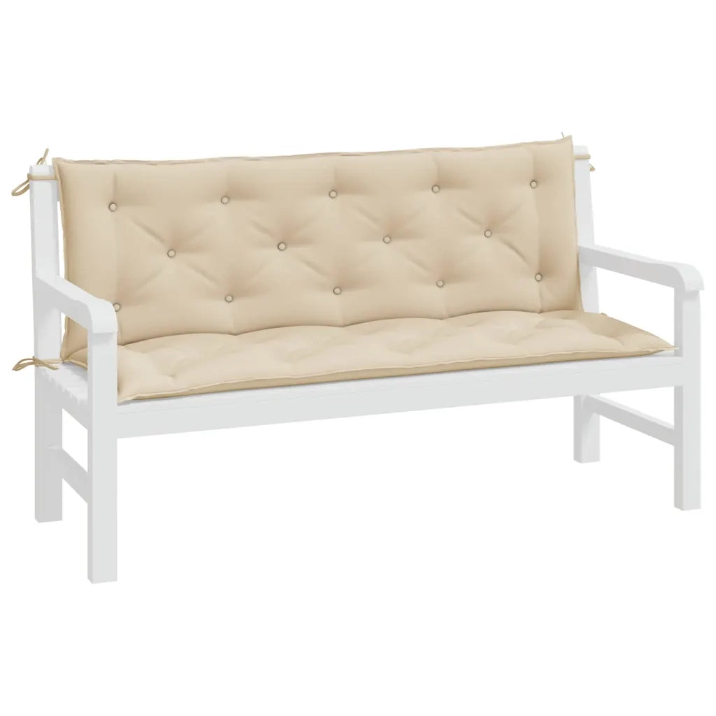 Cuscini Panca da Giardino 2pz Beige 150x50x7 cm Tessuto Oxford 361700