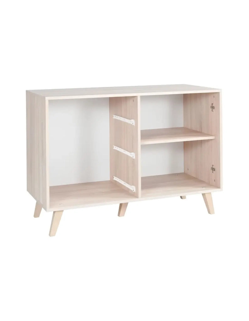 Buffet ENFILADE credenza piccolo modello MALMO rovere chiaro e grigio cemento