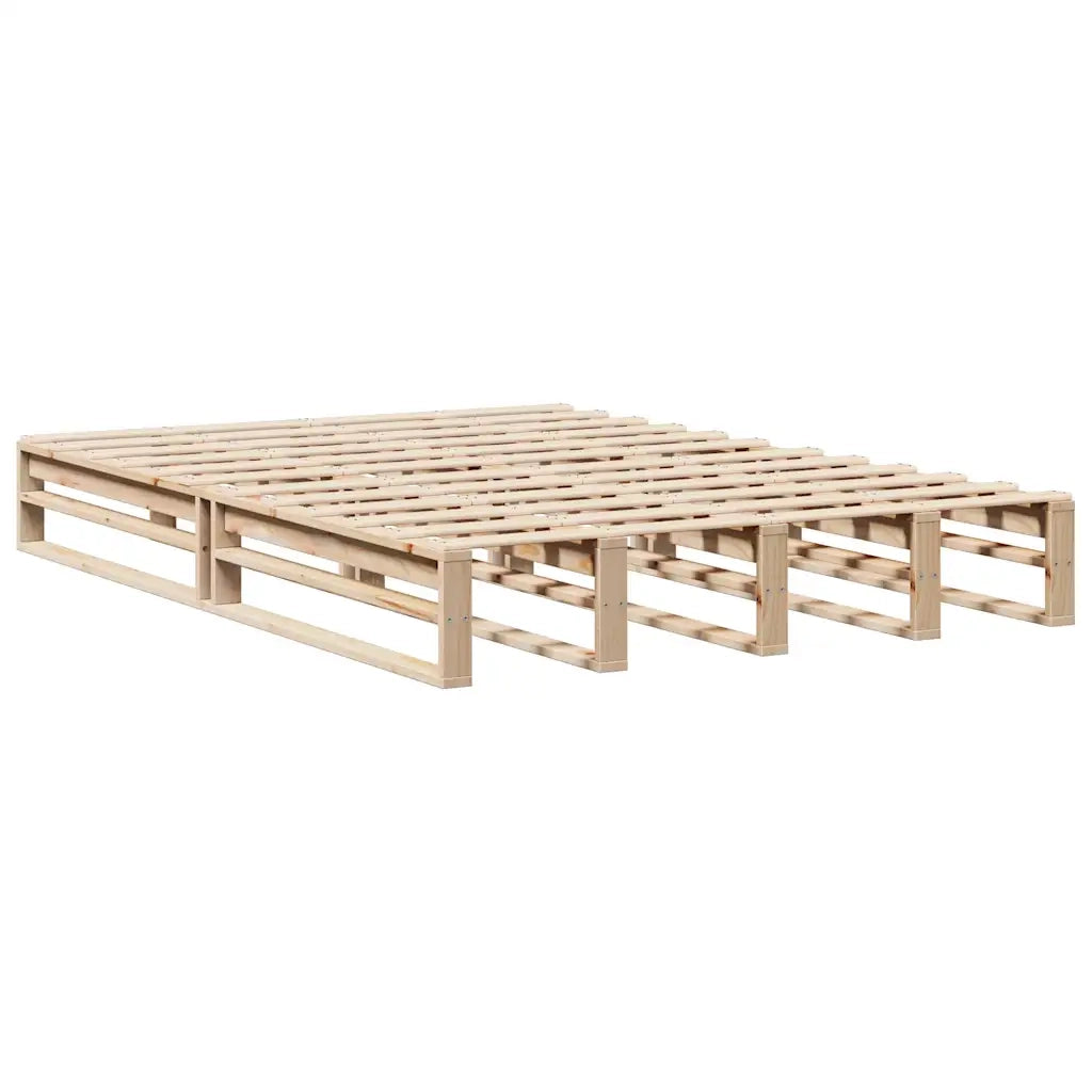 Giroletto con Testiera 150x200 cm in Legno Massello di Pino 3306498