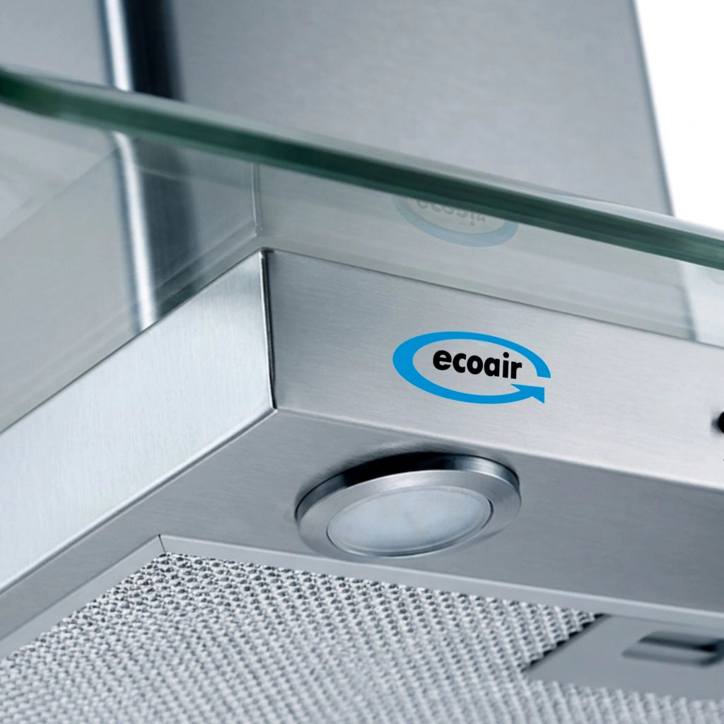 Cappa a parete con 3 velocità DESY VETRO cm 90 - Inox - 700 m3/h