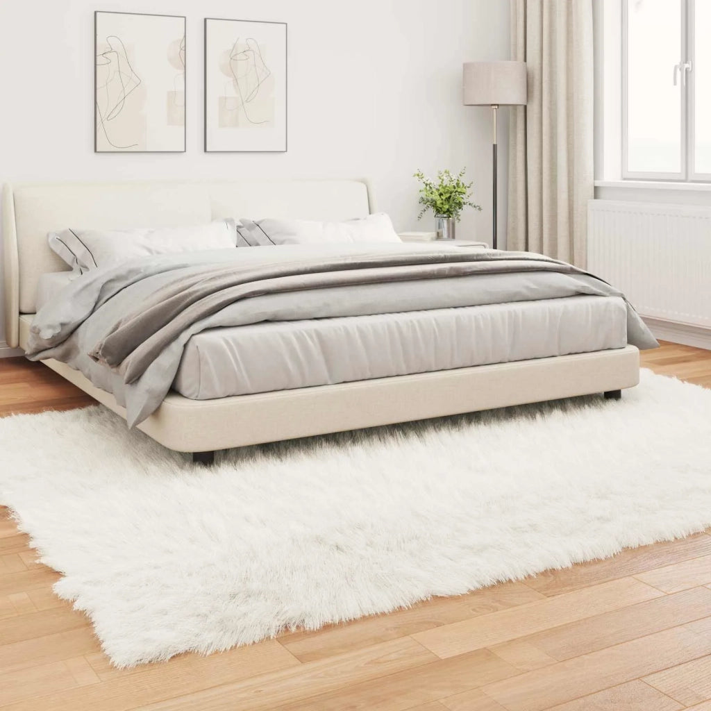 Tappeto in finta TAFALLA Bianco 240 x 340 cm Poliestere