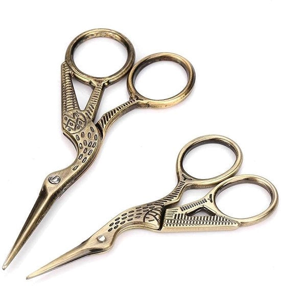 Kit di forbici a pompa da 2 pezzi - Acciaio inossidabile - Bronzo - Design innovativo - Lama affilata - Duraturo e pratico - Forbici a pompa