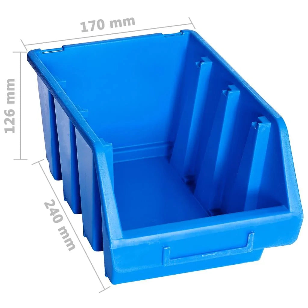 Contenitori impilabili 20 pezzi in plastica blu 02_0003195