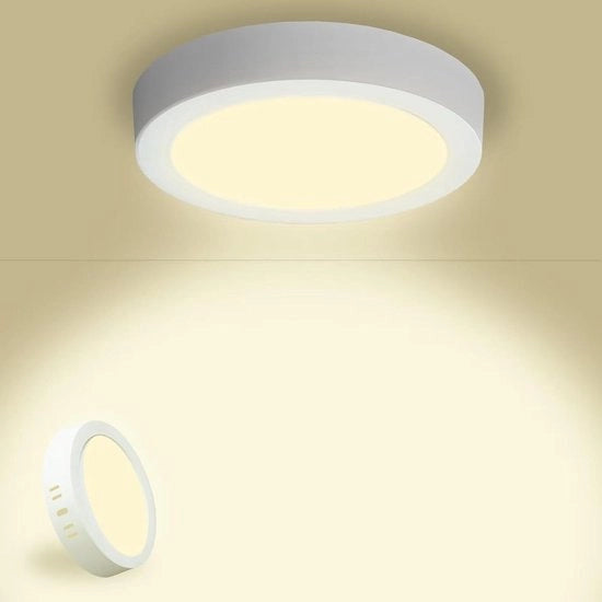 Lampada da soffitto a LED moderna a forma rotonda - 15 W - 1800 lm - inclusa la base - IP44 - 4500 K - inclinazione 120° - adatta a bagno, camera da letto, soggiorno, cucina e ingresso - dimensioni 170 x 28 mm