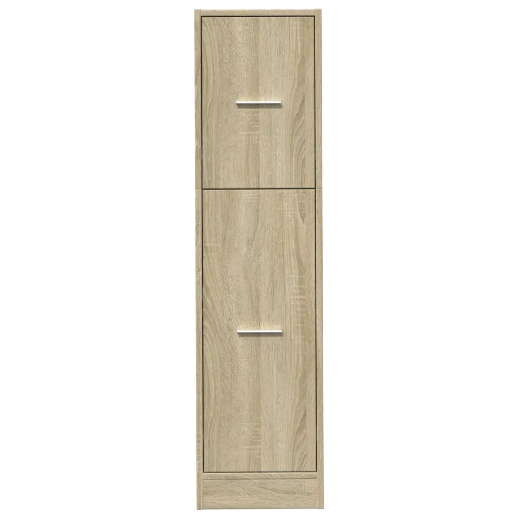 Mobiletto da farmacia multifunzionale contenitore 30 x 41 x 118 cm stile classico legno di rovere Sonoma ingegnerizzato 02_0050612