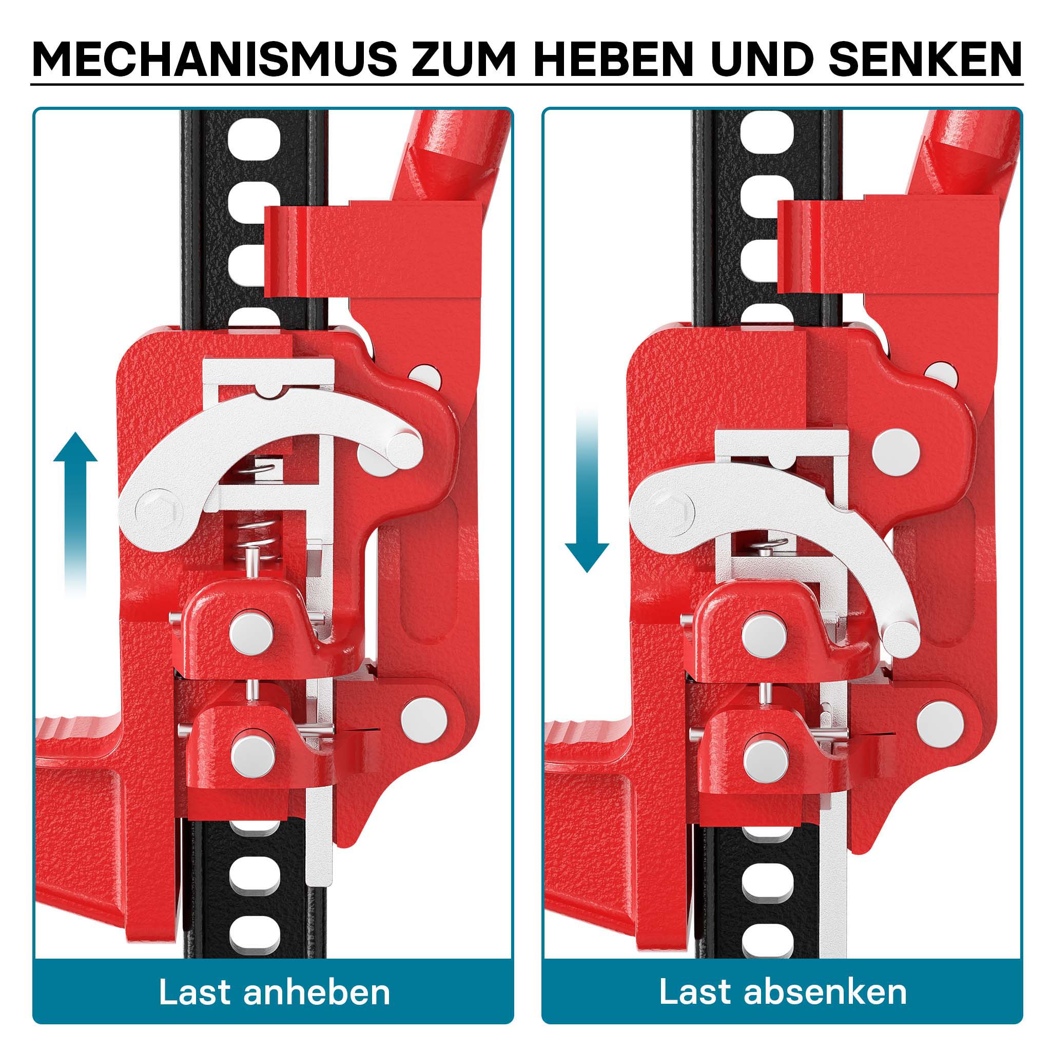 Binda meccanica 60" per fuoristrada e quad 150 cm max 3000 kg Sollevatore cric