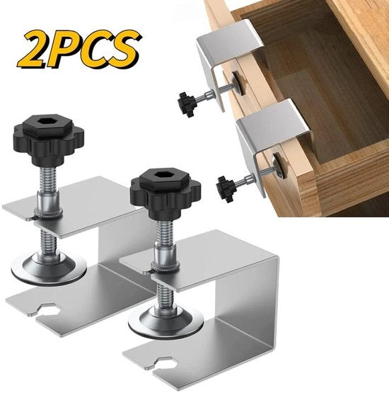 Clips a doppia testa per fissaggio della porta, elementi di fissaggio a forma di G in acciaio inossidabile per la faccia della porta, attrezzi per lavorazione del legno, perforazione e rinnovo