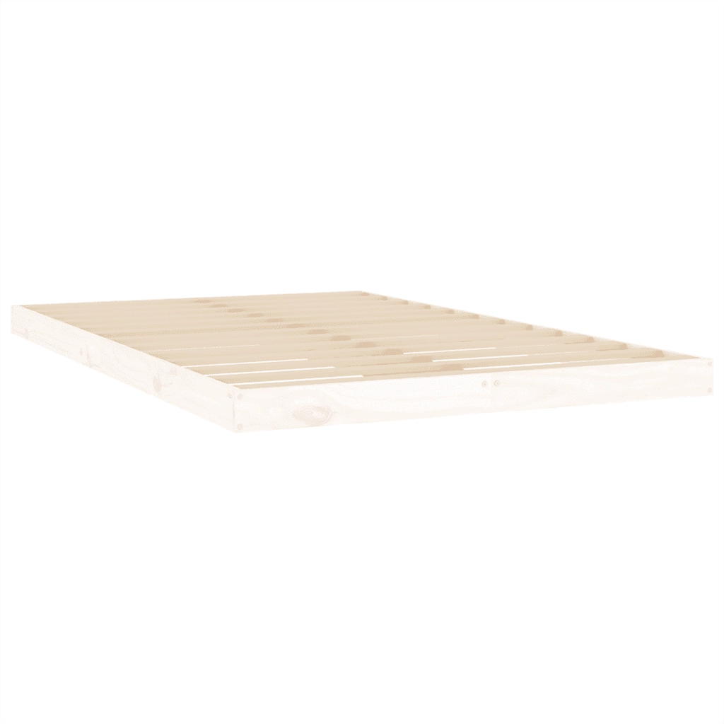 Giroletto senza Materasso Bianco 120x200 cm Legno Massello Pino 823450