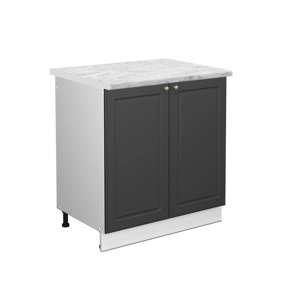 Mobile lavello cucina Fame-Line Antracite-oro/Bianco 80 cm, PL Marmo Vicco