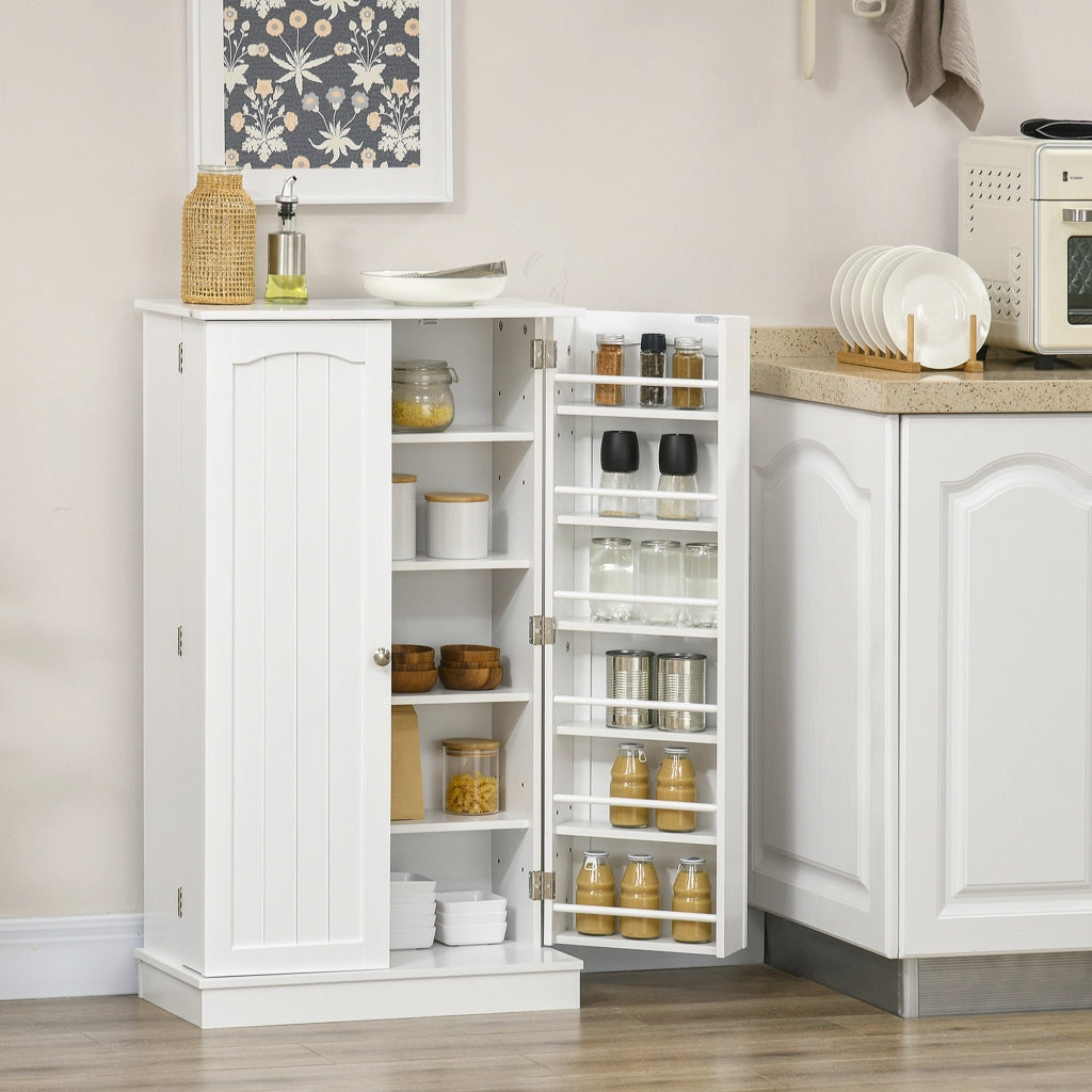 Armadio da Cucina con Ante e Ripiani ¨C Zephmum ¨C Bianco 60x30x104 cm
