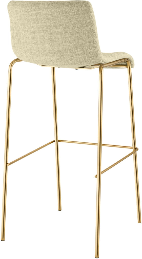 Sgabello da bar Hoover in tessuto 4 piedi oro 3