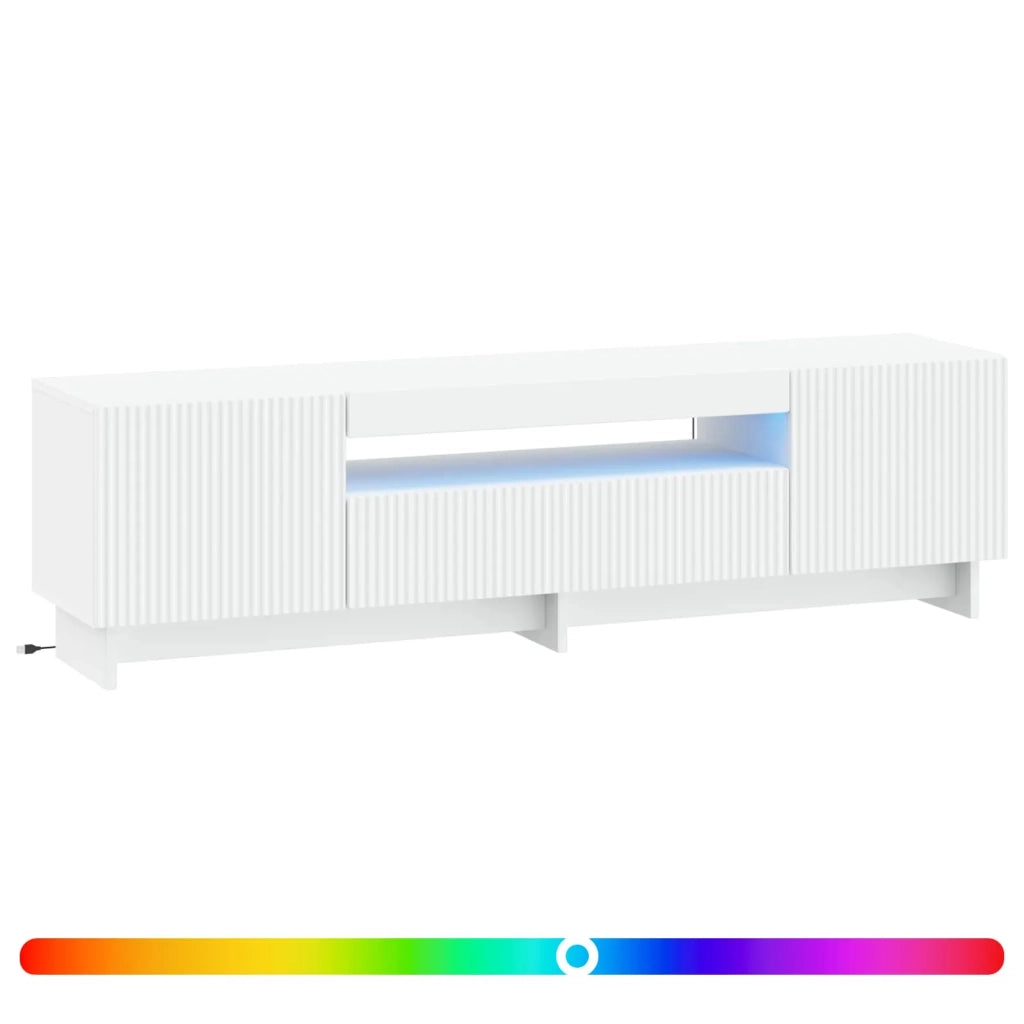 Mobile TV LED EDE 153 x 35 x 43 cm Bianco Legno ingegnerizzato 896025