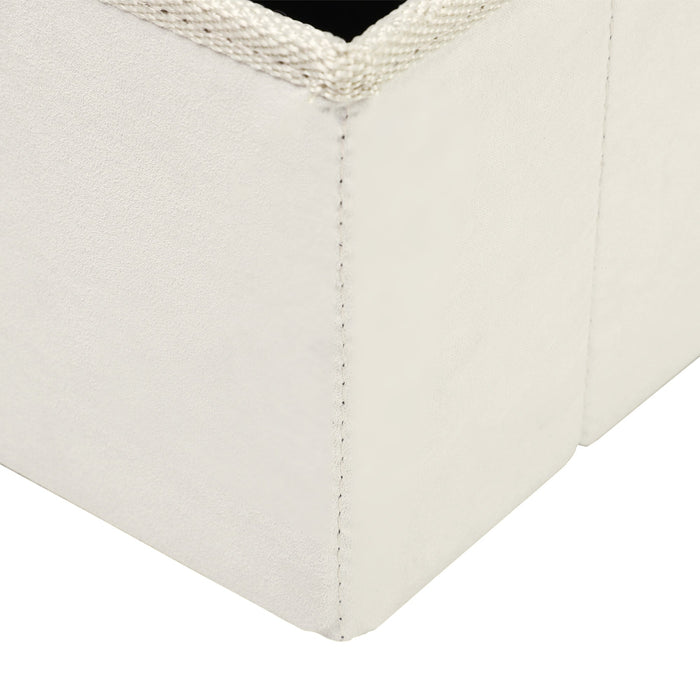 Scaletta per Cani e Gatti 3 Gradini Pieghevole e con Vano Contenitore 40x54x48 cm Bianco