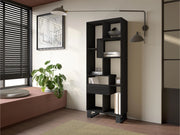 Libreria scaffale, 174x67x31, Design industriale, Nero RF4122