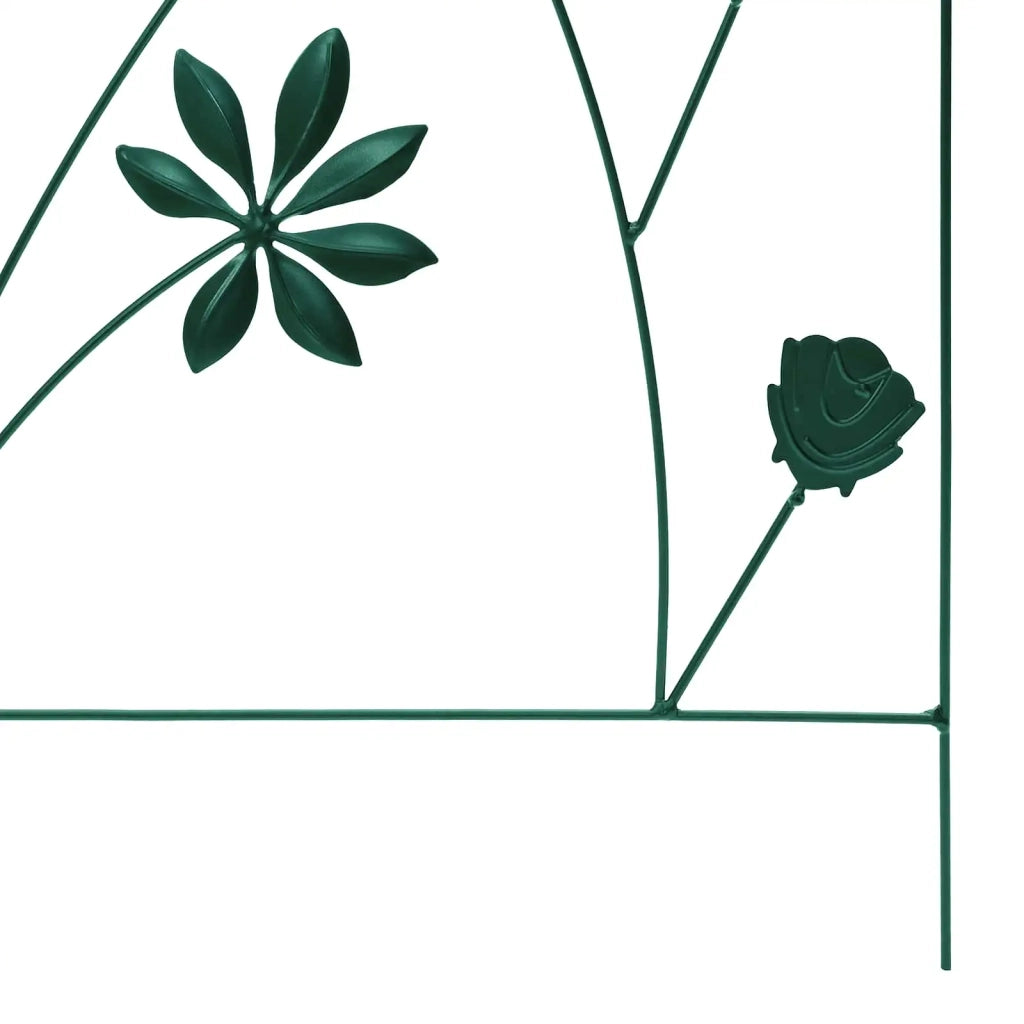 Recinzione per Giardino 3 pcs Verde 112 x 39,5 cm Acciaio