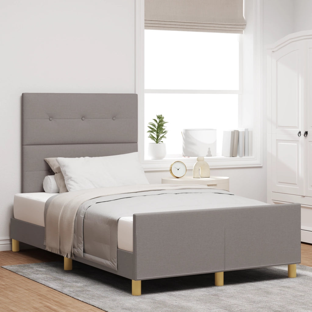 Struttura Letto Tortora 120x200 cm Tessuto