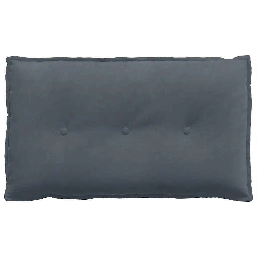 Cuscino per Schiena | Cuscino dorsale Grigio scuro 80 x 50 cm Tessuto in Cords