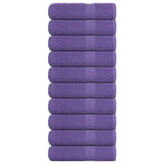 Asciugamani da Bagno 10pz Viola 100x150cm 360g/mÂ² 100% Cotone