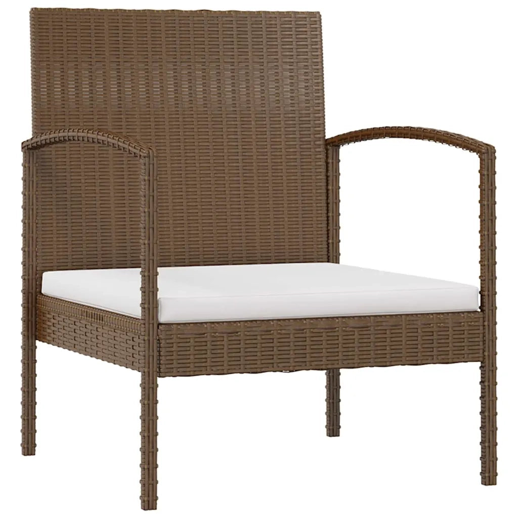 Set Divani da Giardino 8 pz con Cuscini in Polyrattan Marrone 3095965