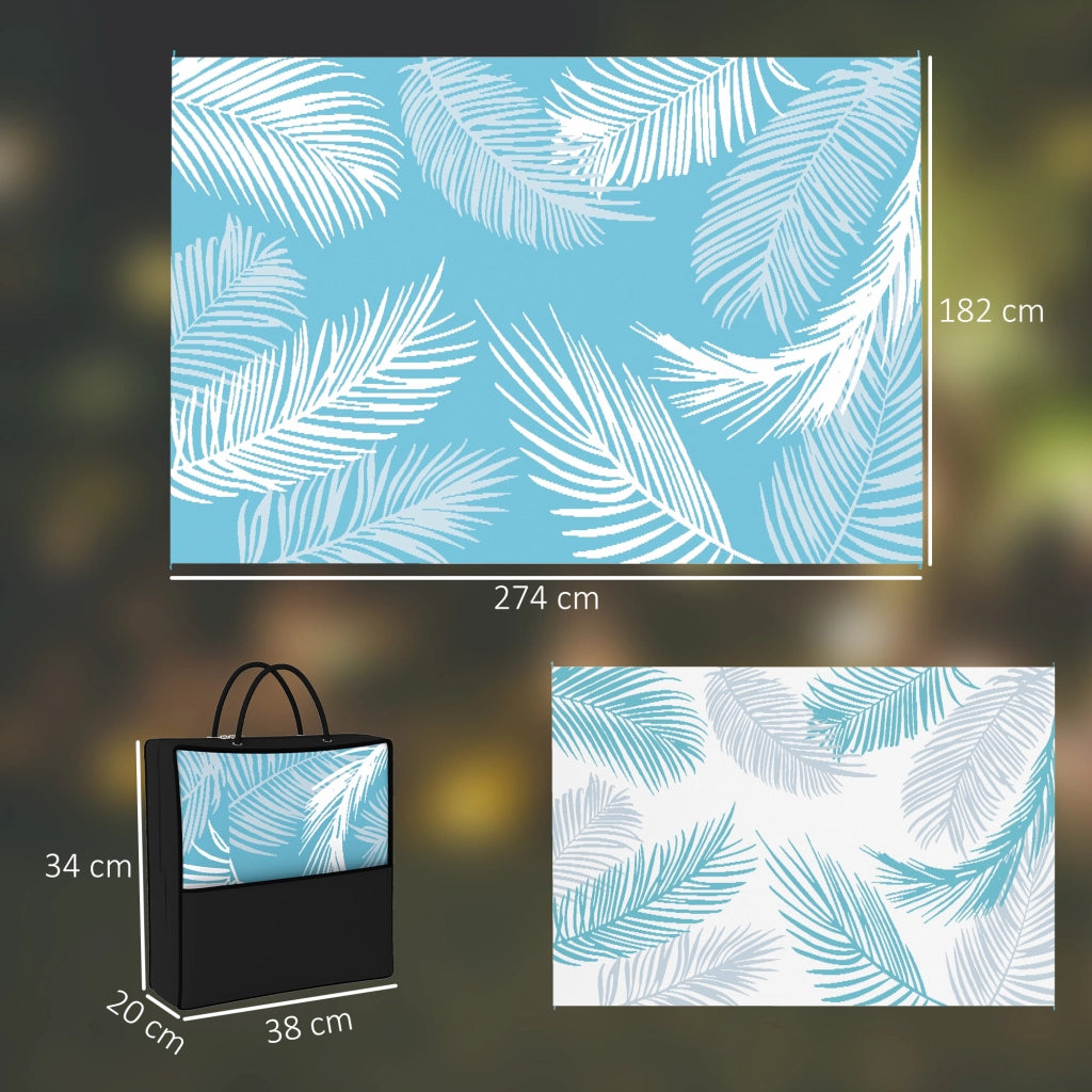 Tappeto esterno reversibile ¨C zephmum ¨C blu 274x182 cm