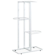 Piedistallo per piante | Sostegno per piante a 4 Piani 43x22x76 cm in Metallo Bianco