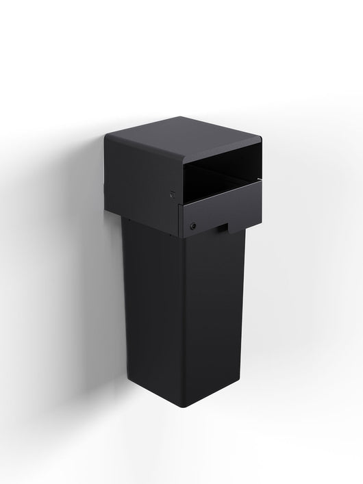 Pattumiera a Muro Coperta con Serratura Contenitore da 73 L 41,5x41,5x107,5 cm Grigio Antracite