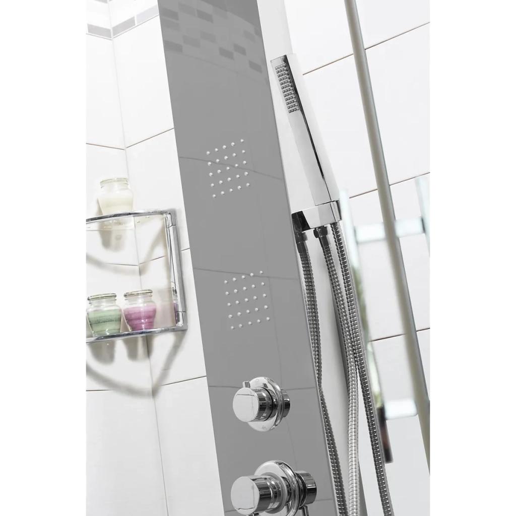 PARETE ATTREZZATA MULTIFUNZIONE MOD. BROADWAY- Acciaio inox lucidato- METAF- pezzi 1