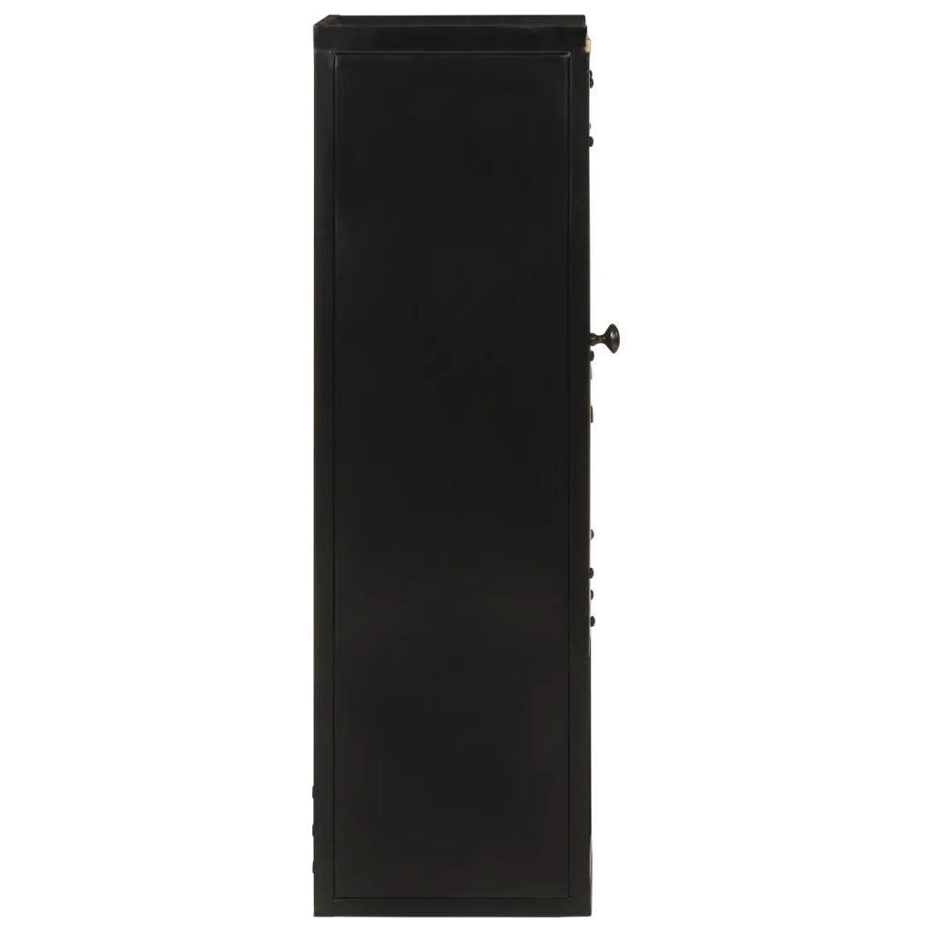 Mobile da Bagno 40x27x90 cm in Ferro e Legno Massello di Mango 358562
