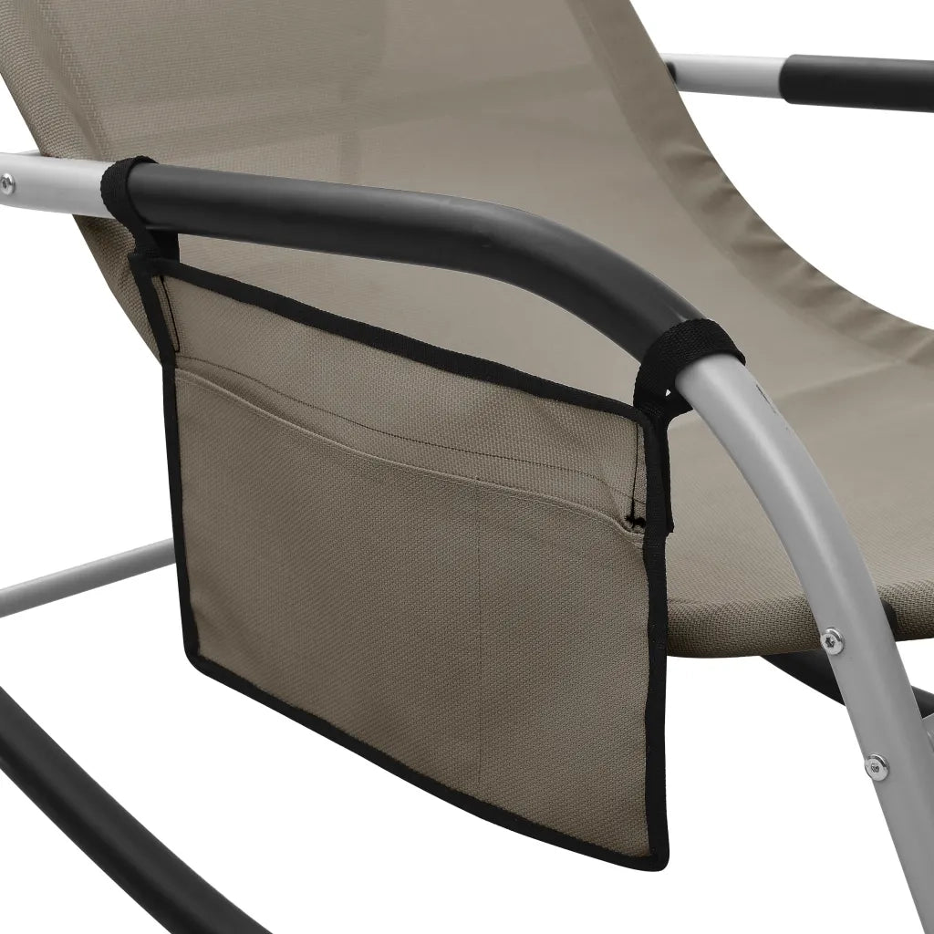 Lettini Prendisole 2 pz in Textilene Grigio Talpa e Grigio 310511