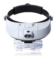 Verglassio con supporto per la testa - Doppia illuminazione a LED - Translucido - Multifunzionale - Adatto per la lettura, il manutenzione e l'ispezione - 1x...