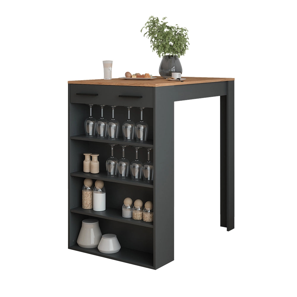 Vicco tavolo bar alto Quercia dorata/antracite 67 x 100 cm