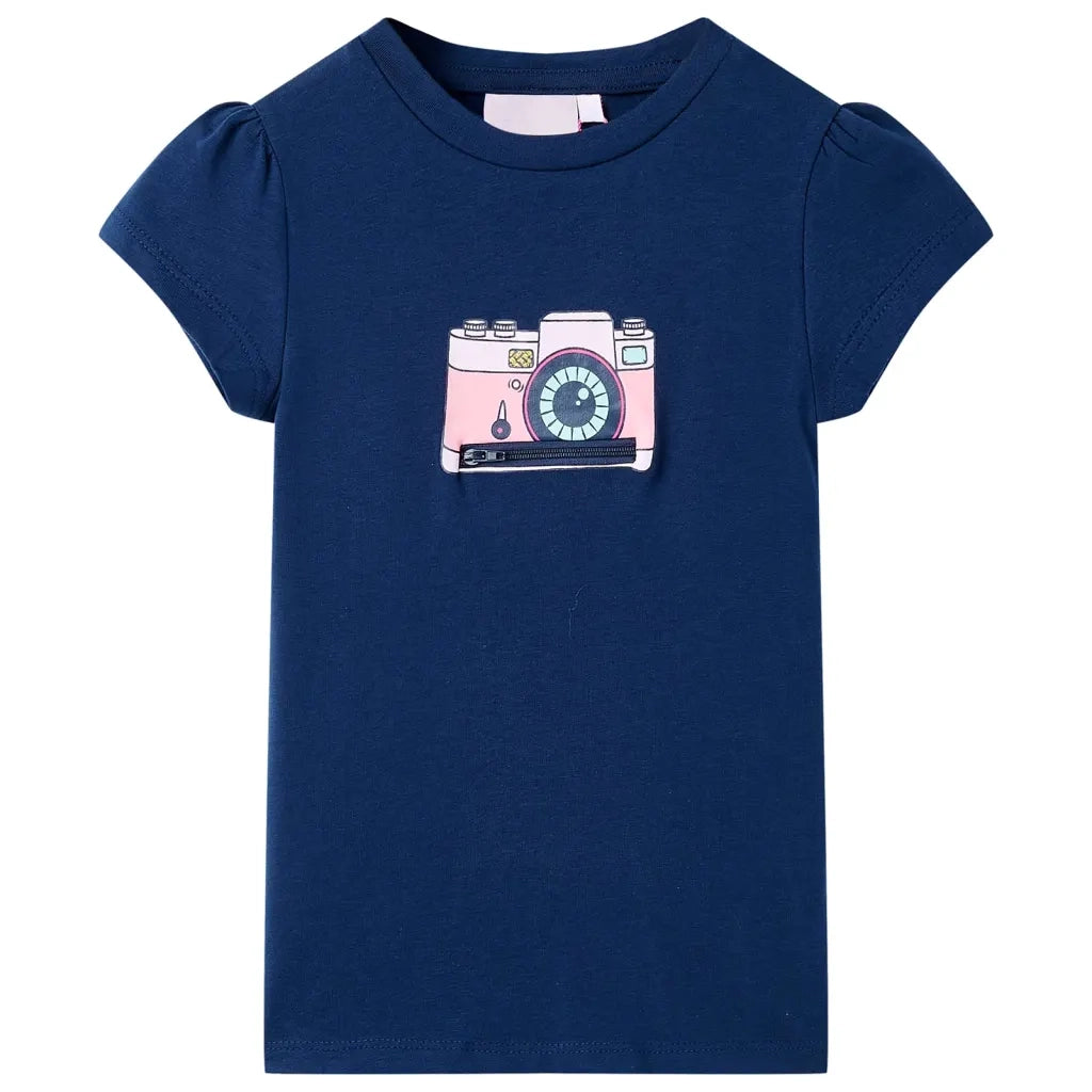 Maglietta da Bambina Blu Marino 116cod mxl 86452