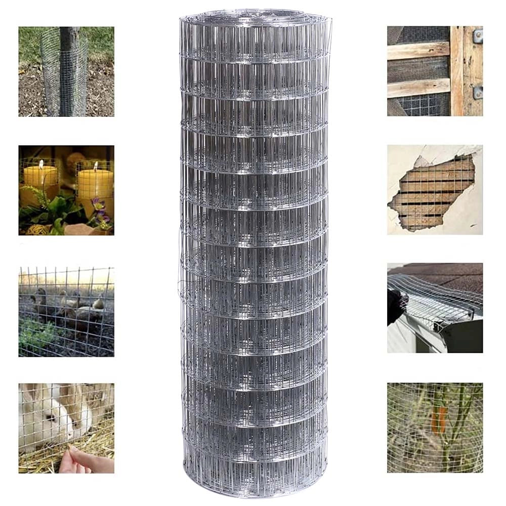 Rete Metallica Elettrosaldata 2 x 25 mt Maglia 50x75mm Zincata per Recinsione