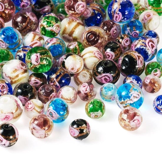 Lampo di lavoro in metallo 72 pezzi - Decorazioni per gioielli - Ronde - Spacer per gioielli - Blu notturno - Diverse misure 8x8mm/10x9mm/12x11.5mm