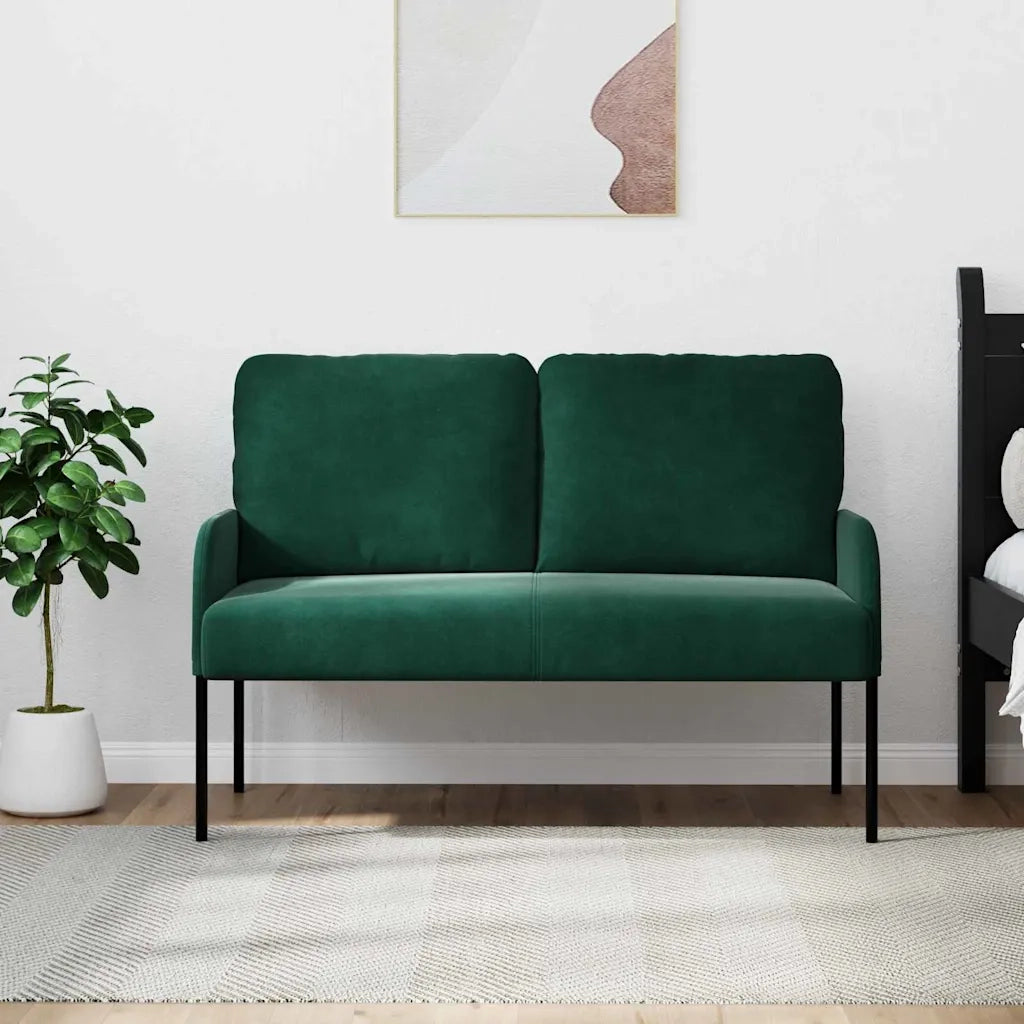 Divani con cuscino 110cm Verde Scuro Legno compensato