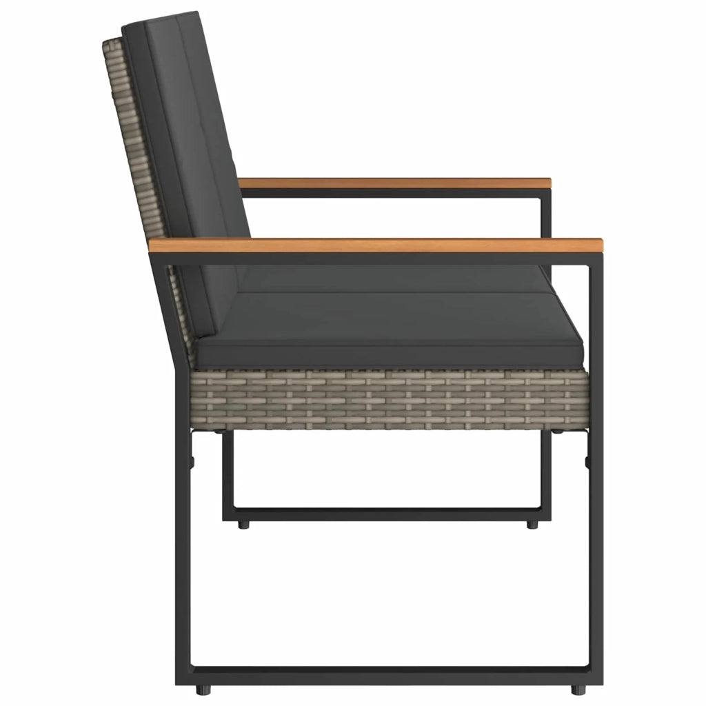 Panchina da esterno Grigio e Grigio Scuro 107 x 61 x 80 cm