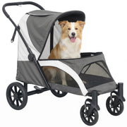 Cuccia per cani pieghevole con cuscino lavabile ¨C Minimal ¨C Grigio scuro 124x67x100 cm