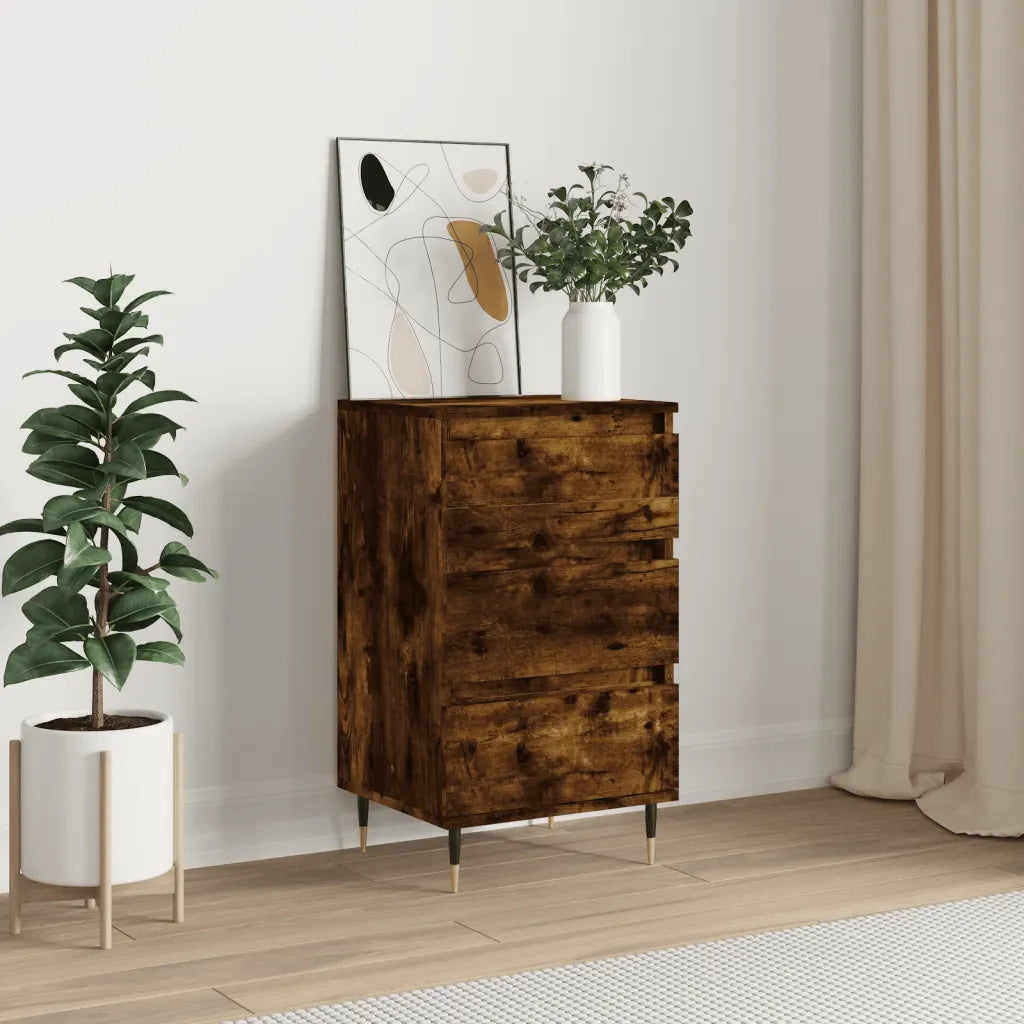 Credenza-Buffet-Armadio da cucina Rovere Fumo 40x35x70 cm in Legno Multistrato 451813