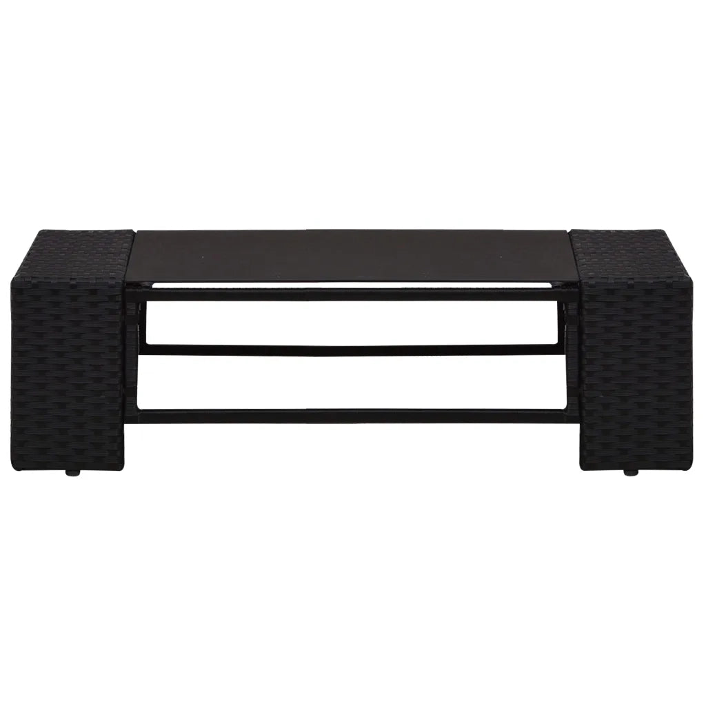 Set Divani da Giardino 2 pz | Set Salotto da Giardino in Polyrattan Nero