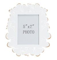 Cornice Heart 25x14,5x27,7 cm in Ferro e Vetro Bianco e Oro