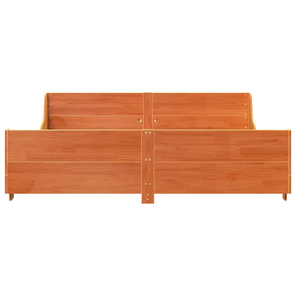 Letto senza Materasso Marrone Cera 180x200 cm in Legno di Pino 3302275