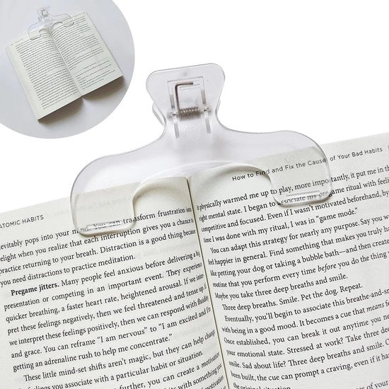 Set di due custodie universali trasparenti per libri - supporto per pagine, schedari, accessori da lettura, utili per la lettura, l'insegnamento e la riparazione di manoscritti, adatti per insegnanti e personale amministrativo
