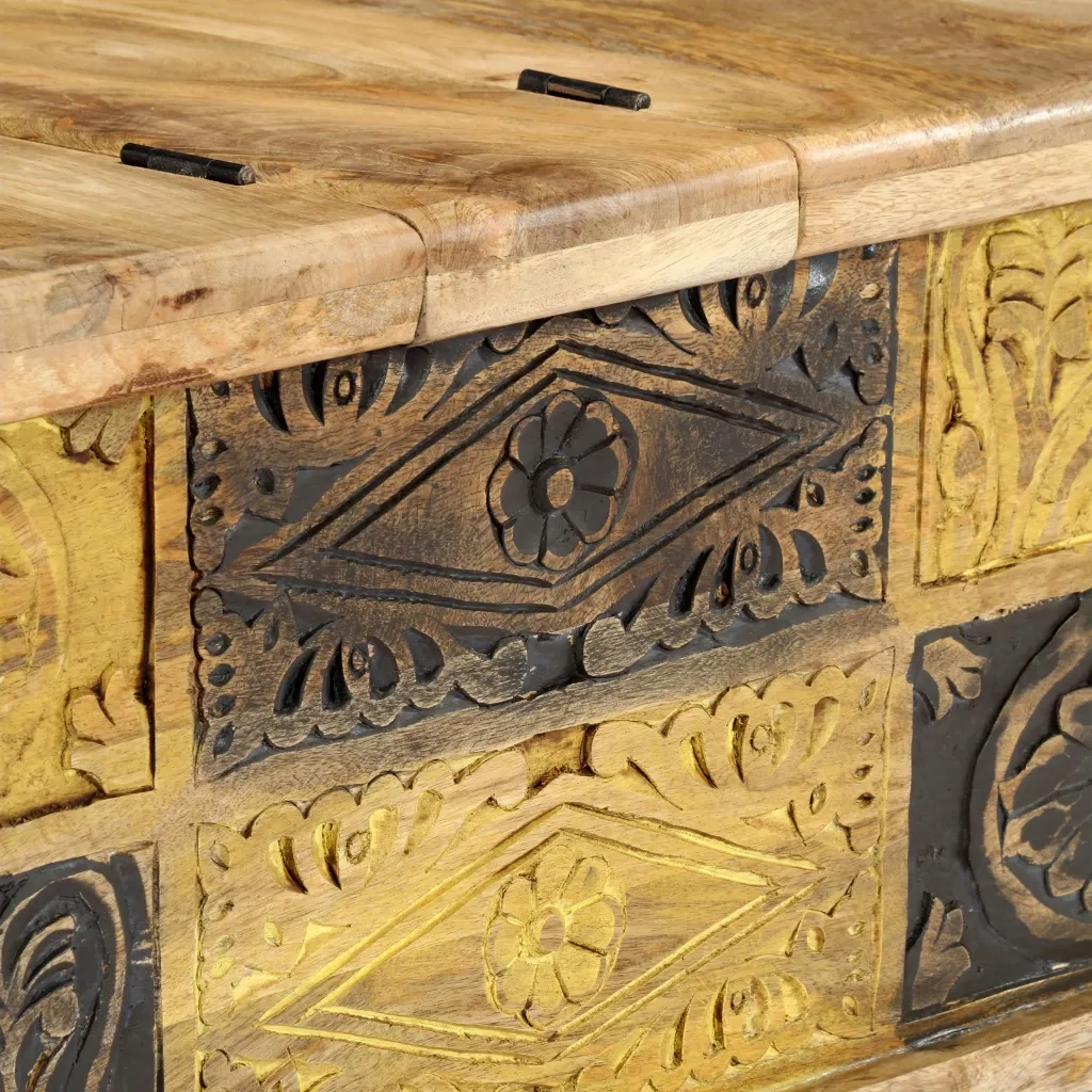 Tavolino da CaffÃ¨ 100x50x35 cm in Legno Massello di Mango cod mxl 21772