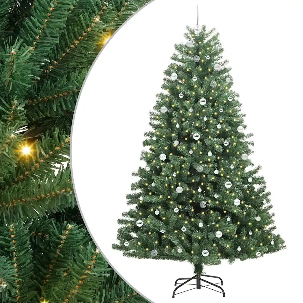 Albero di Natale Artificiale con Rami Pieghevoli Verde 240 cm 3395510