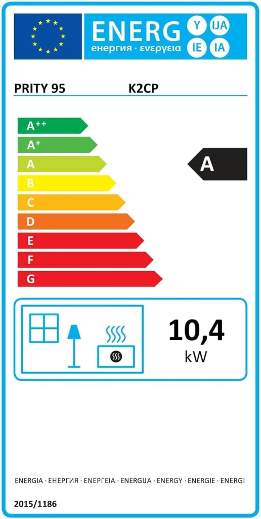 Stufa A Legna Camino Combustibile Solido recinzione in ghisa Prity K2CP 10 kw