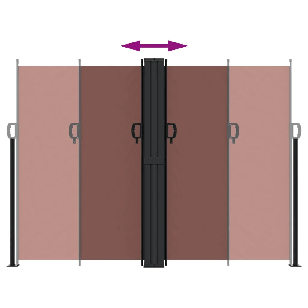 Tenda da Sole Laterale Retrattile Marrone 180x1000 cm 4004749