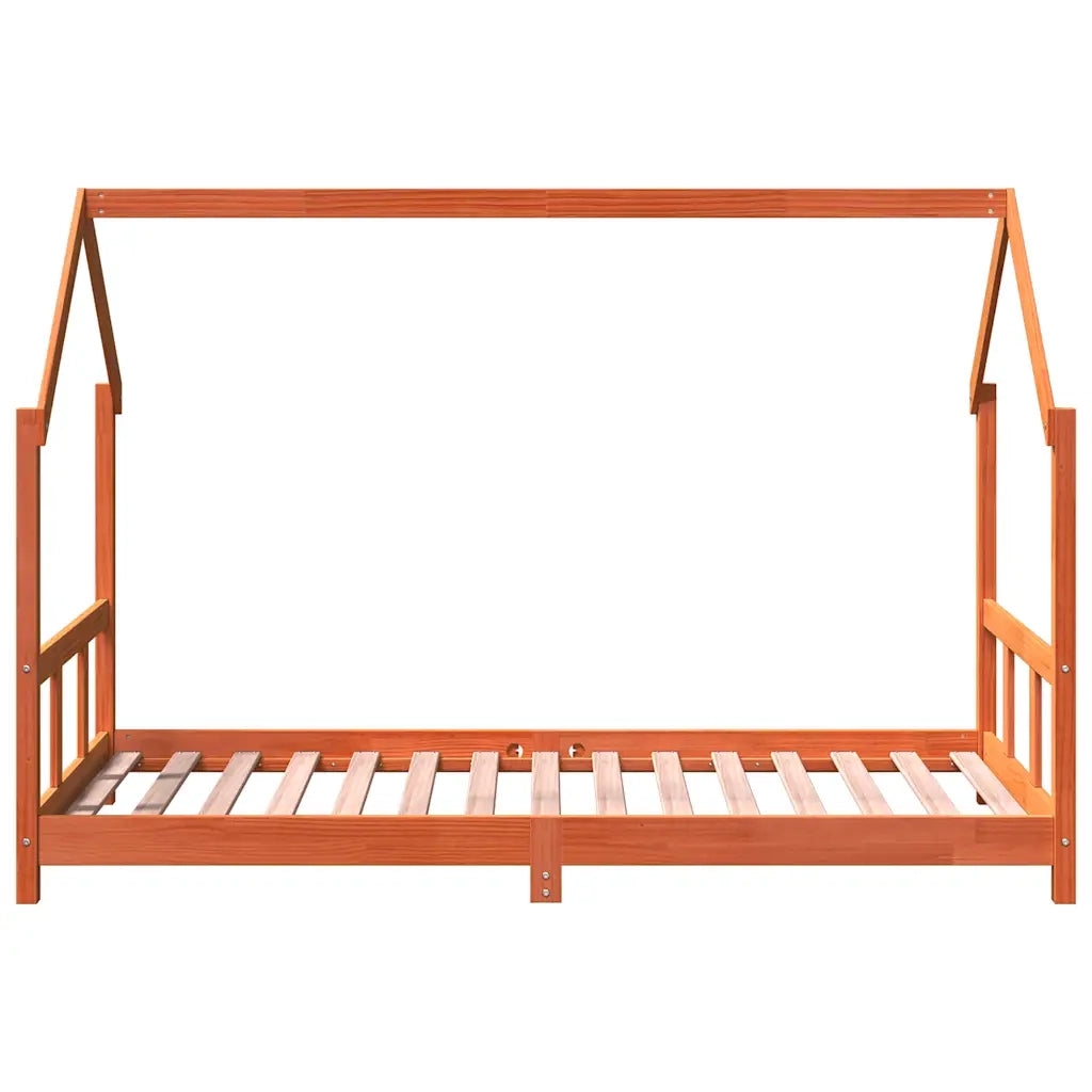 Giroletto per Bambini Marrone Cera 90x190cm Legno Massello Pino 847137