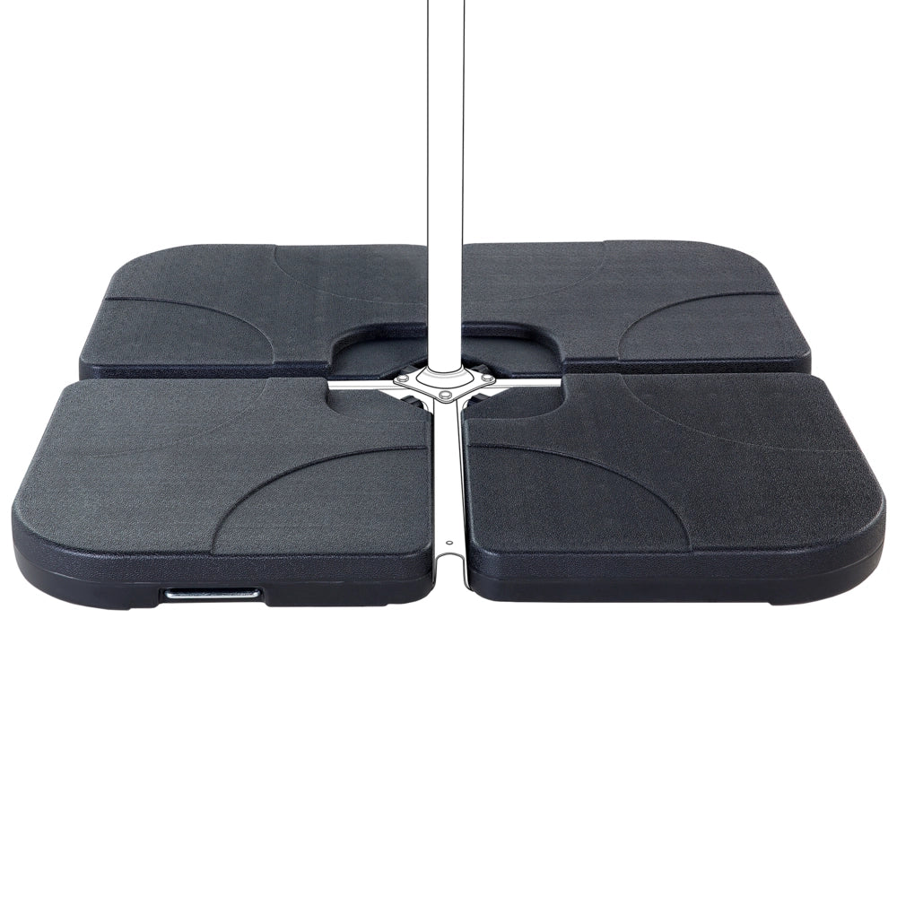 Base per ombrellone in materiale sintetico Nero quadrato 104 x 104 cm