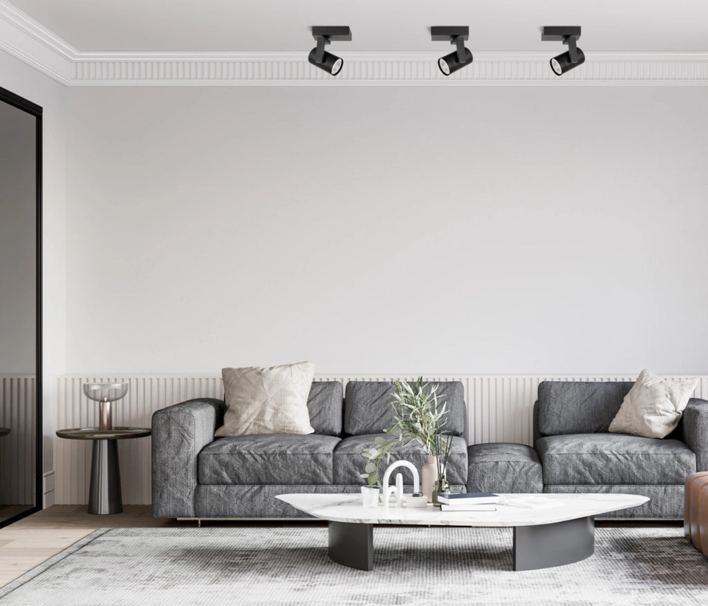 Faretto soffitto moderno nero orientabile GU10 35W Italux